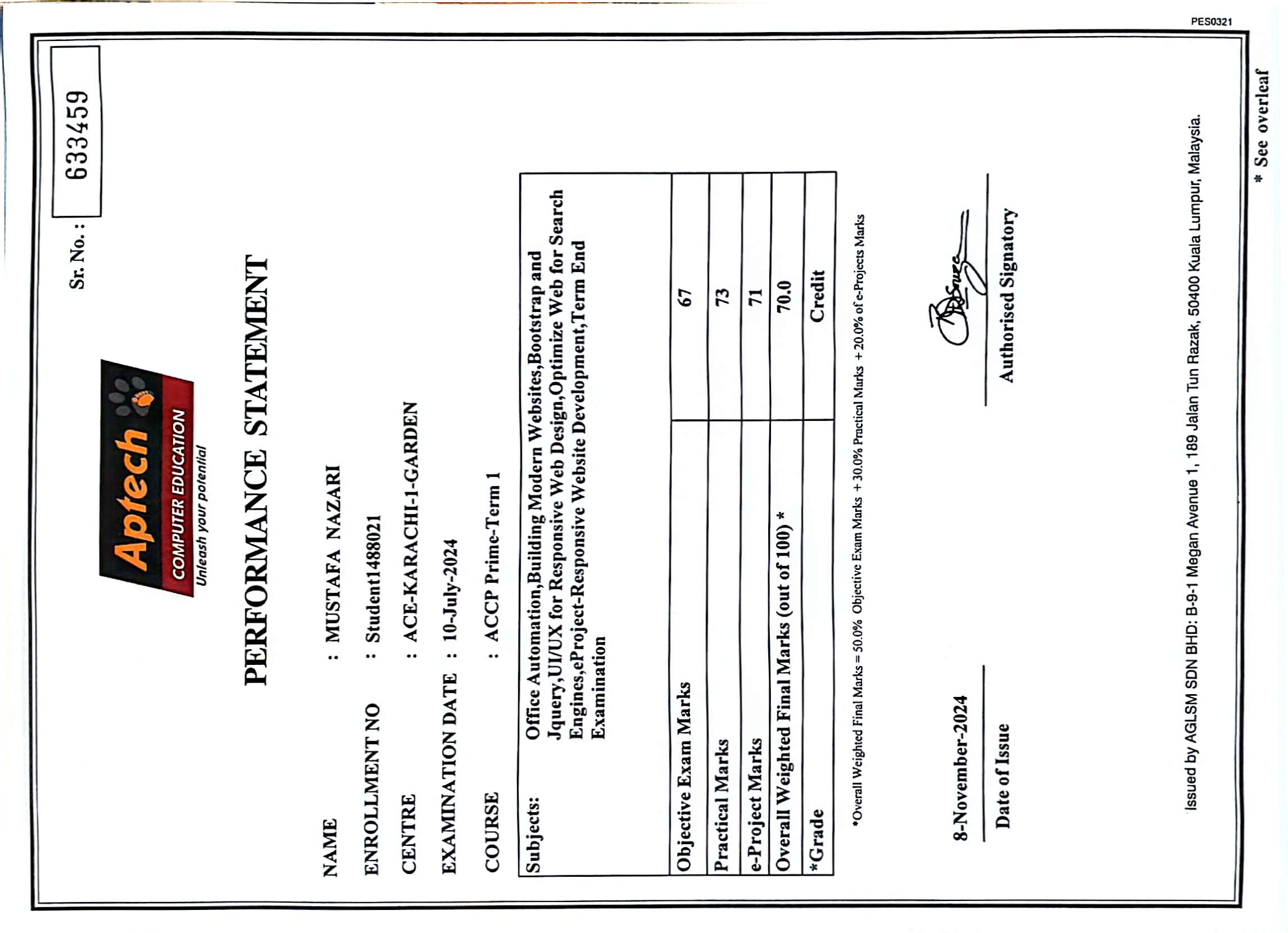 Certificate 3